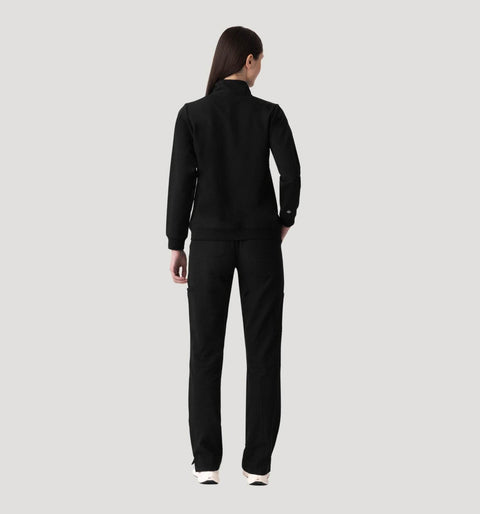 Women's Scrub Jacket Black - Vaayu Scrubs