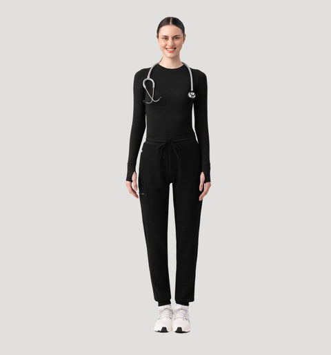 Women's High Waist Joggers Black - Vaayu Scrubs