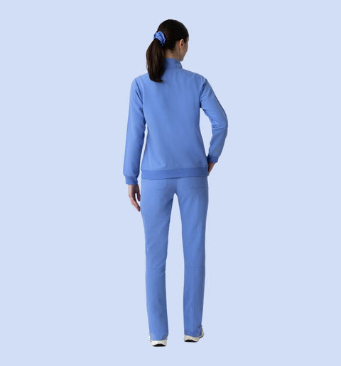 Women's Scrub Jacket Ceil Blue - Vaayu Scrubs