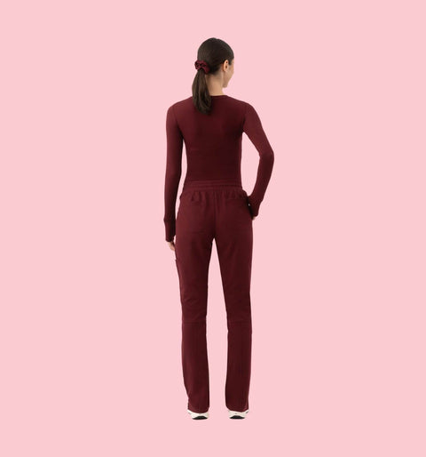 Women's Cargo Pants Burgundy - Vaayu Scrubs