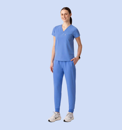 Aura One Pocket Top Ceil Blue - Vaayu Scrubs