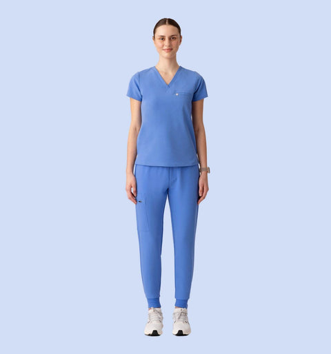 Aura One Pocket Top Ceil Blue - Vaayu Scrubs