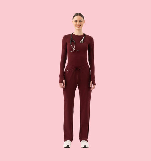 Under Scrub Burgundy - Vaayu Scrubs