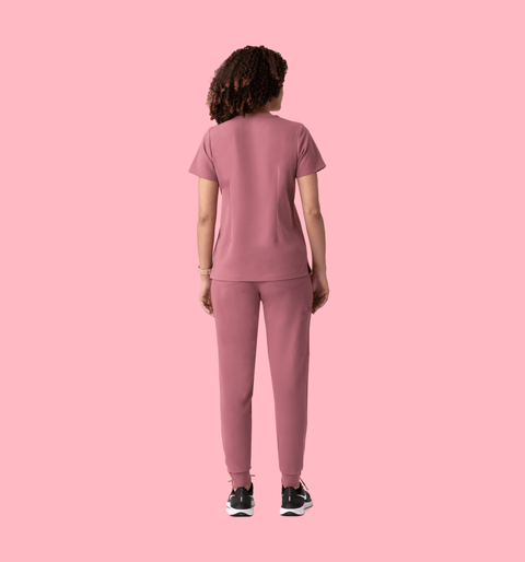 Prana Three Pocket Top Mauve - Vaayu Scrubs