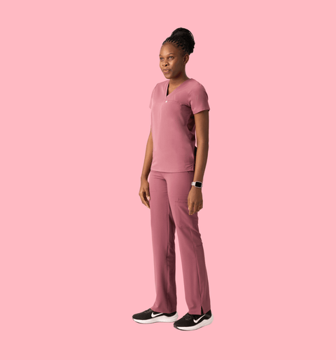 Women's Cargo Pants Mauve - Vaayu Scrubs