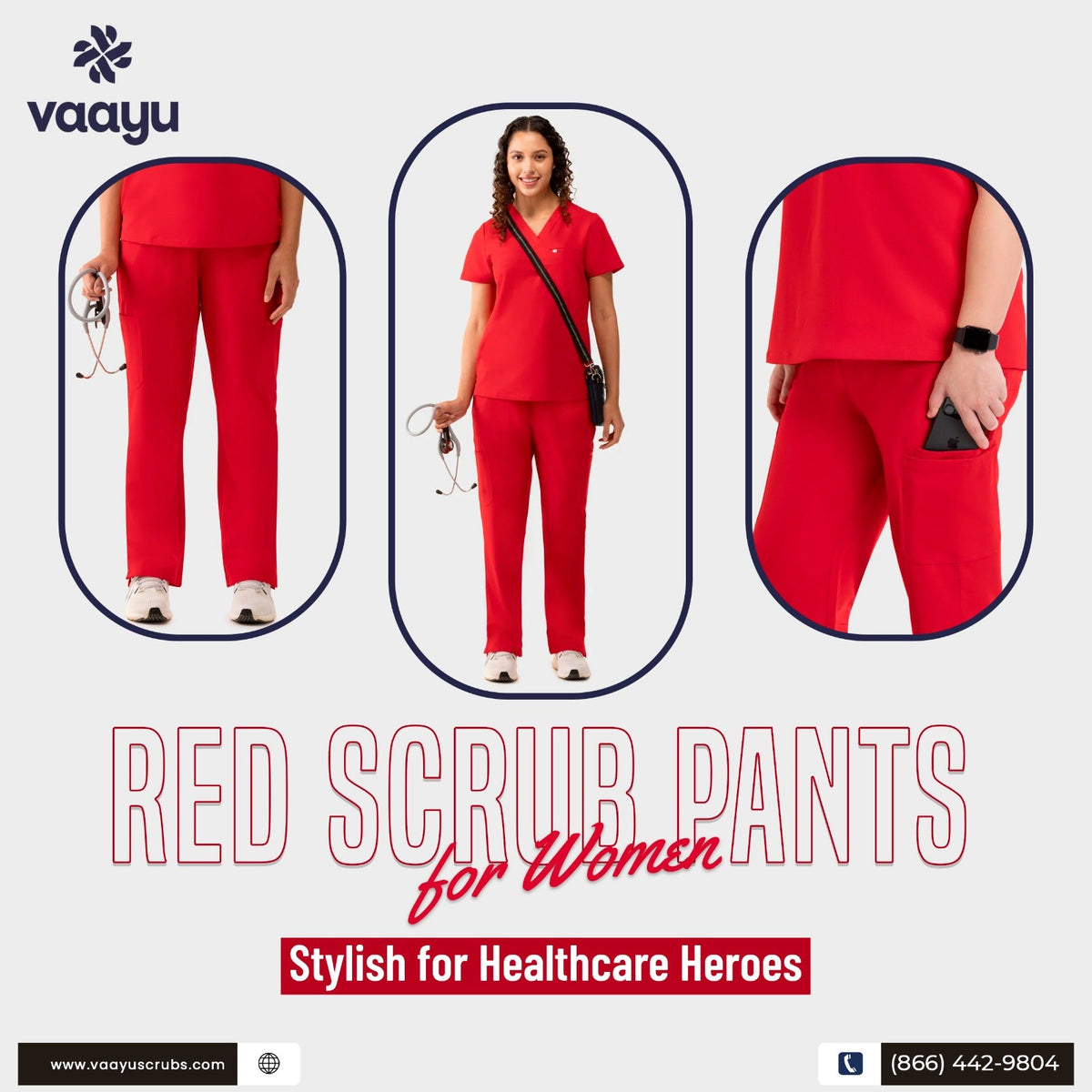 Red Scrub Pants for Women: A Perfect Blend of Comfort, Style, and Functionality - Vaayu Scrubs 