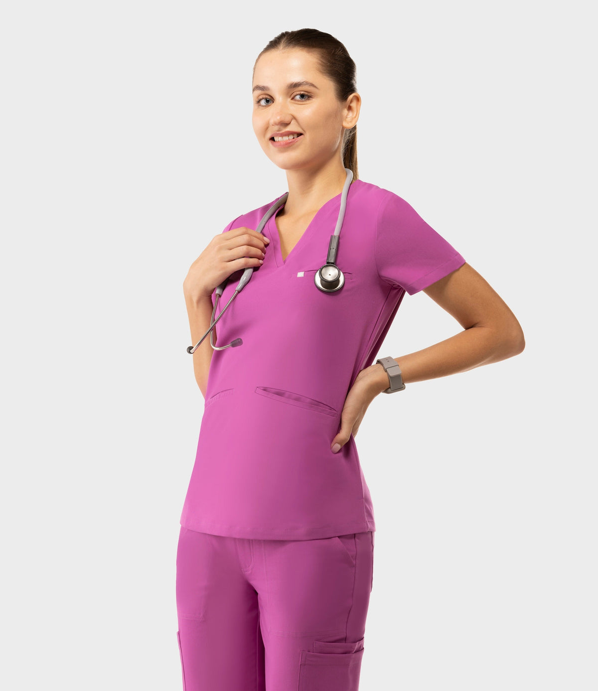 Prana Three Pocket Top Purple Orchid