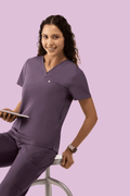 Aura One Pocket Top Dewberry - Vaayu Scrubs 