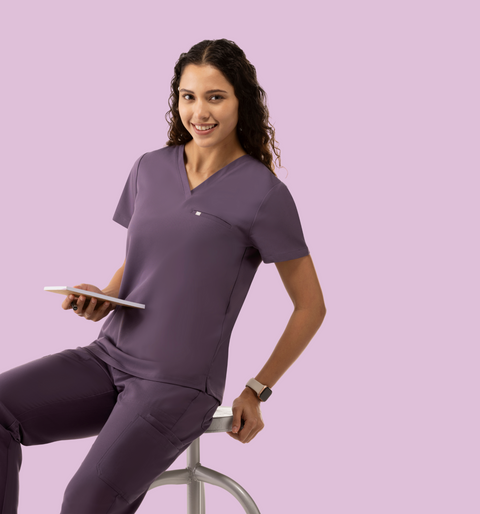 Aura One Pocket Top Dewberry