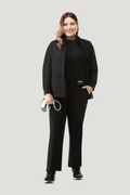 Women's Scrub Jacket Black - Vaayu Scrubs 