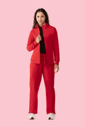 Women's Scrub Jacket Red - Vaayu Scrubs 