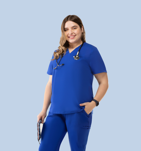 Aura One Pocket Top Royal Blue