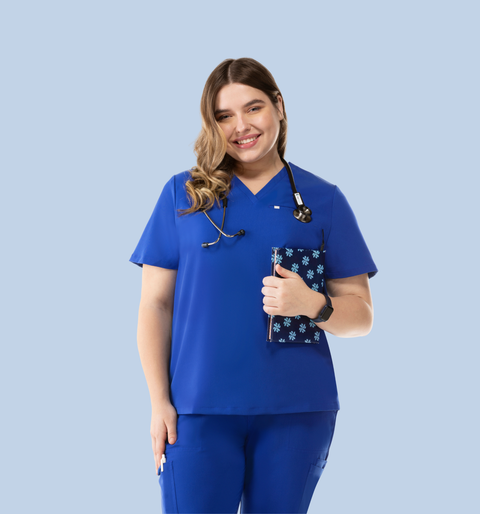 Aura One Pocket Top Royal Blue