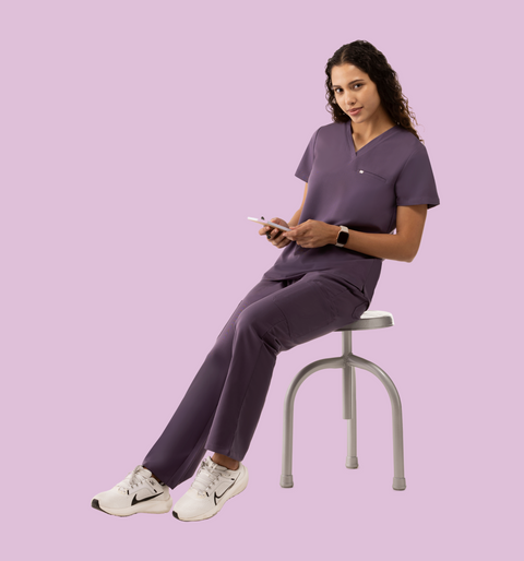 Aura One Pocket Top Dewberry