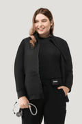 Women's Scrub Jacket Black - Vaayu Scrubs 