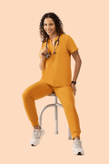 Women's High Waist Joggers Honey - Vaayu Scrubs 