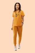 Women's High Waist Joggers Honey - Vaayu Scrubs 
