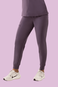 Women's High Waist Joggers Dewberry - Vaayu Scrubs 