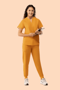 Women's High Waist Joggers Honey - Vaayu Scrubs 