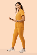 Prana Three Pocket Top Honey - Vaayu Scrubs 