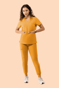 Prana Three Pocket Top Honey - Vaayu Scrubs 