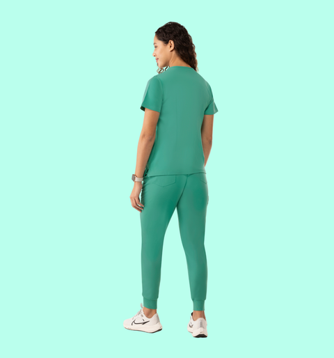 Women's High Waist Joggers Surgical Green