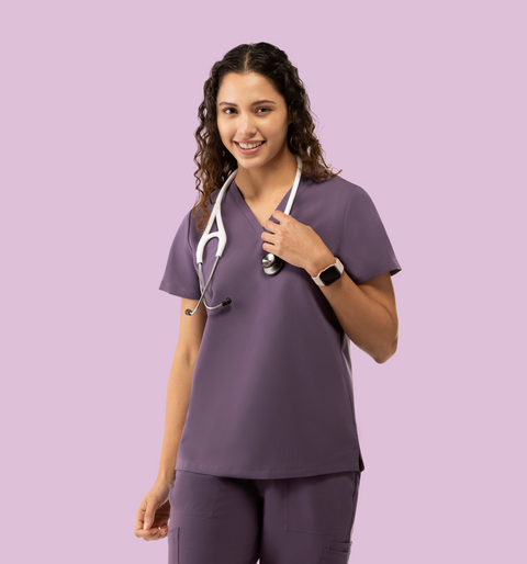 Aura One Pocket Top Dewberry