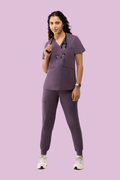Prana Three Pocket Top Dewberry - Vaayu Scrubs 