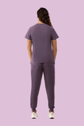 Women's High Waist Joggers Dewberry - Vaayu Scrubs 