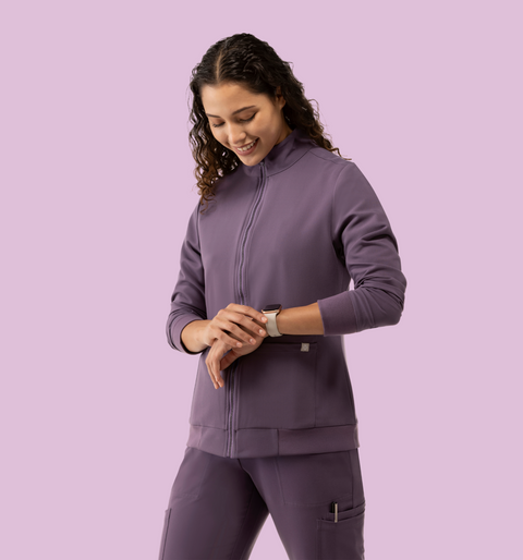 Women's Scrub Jacket Dewberry