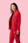 Women's Scrub Jacket Red - Vaayu Scrubs 
