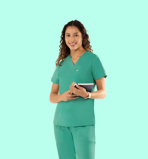 Aura One Pocket Top Surgical Green