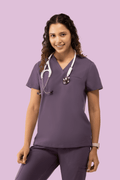 Aura One Pocket Top Dewberry - Vaayu Scrubs 