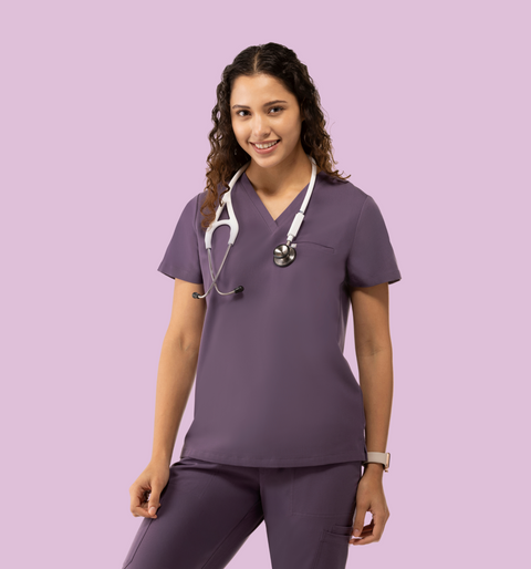 Aura One Pocket Top Dewberry