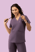 Prana Three Pocket Top Dewberry - Vaayu Scrubs 