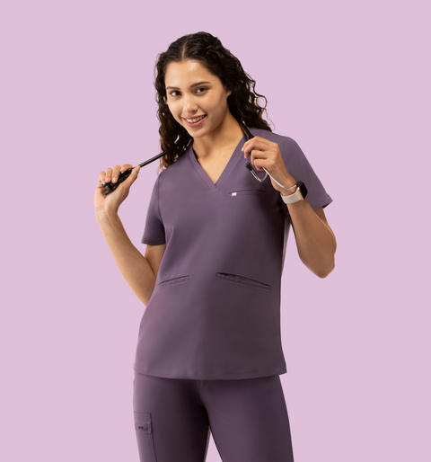 Prana Three Pocket Top Dewberry
