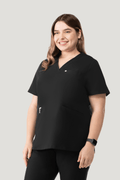 Prana Three Pocket Top Black - Vaayu Scrubs 