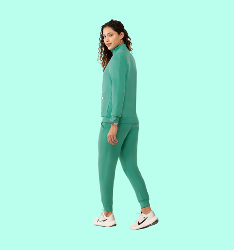 Women's Scrub Jacket Surgical Green