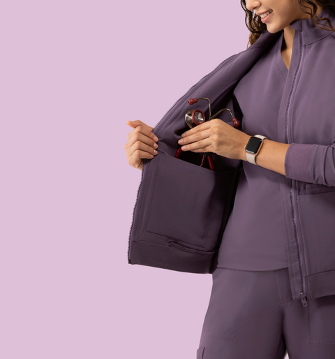 Women's Scrub Jacket Dewberry
