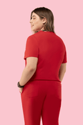 Women's High Waist Joggers Red - Vaayu Scrubs 