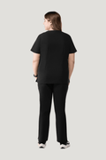 Prana Three Pocket Top Black - Vaayu Scrubs 