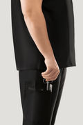 Women's High Waist Joggers Black - Vaayu Scrubs 