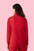 Women's Scrub Jacket Red - Vaayu Scrubs 