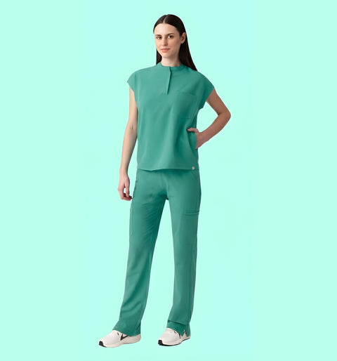 Women's Oversized Top Surgical Green