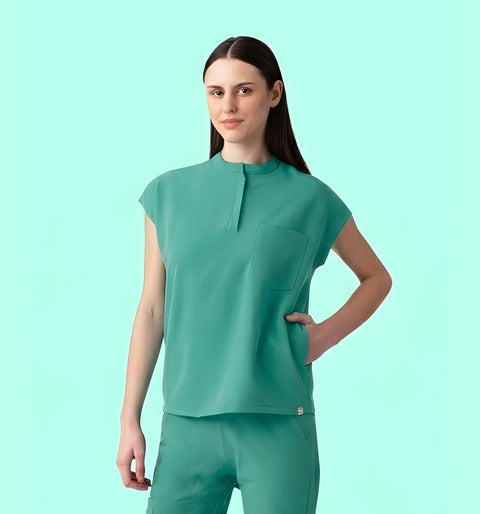 Women's Oversized Top Surgical Green