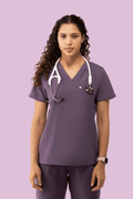 Aura One Pocket Top Dewberry - Vaayu Scrubs 