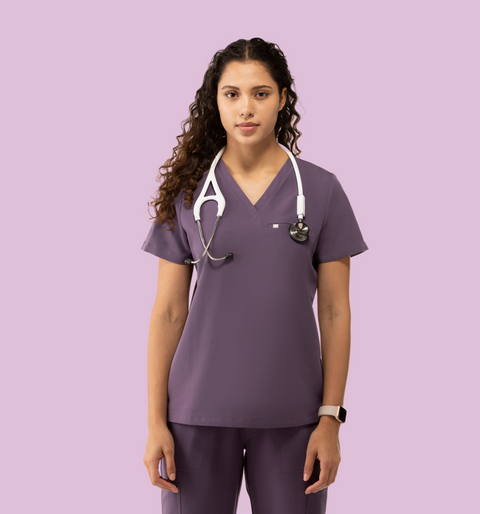 Aura One Pocket Top Dewberry