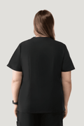 Halo Two Pocket Slim Top Black - Vaayu Scrubs 