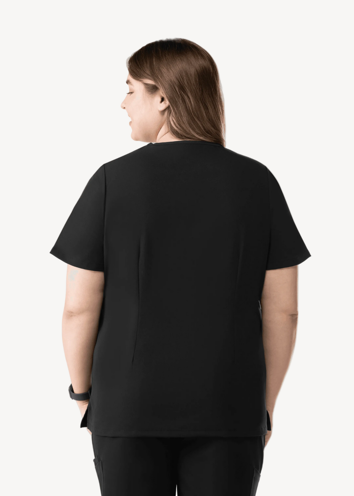 Prana Three Pocket Top Black - Vaayu Scrubs 