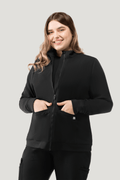 Women's Scrub Jacket Black - Vaayu Scrubs 
